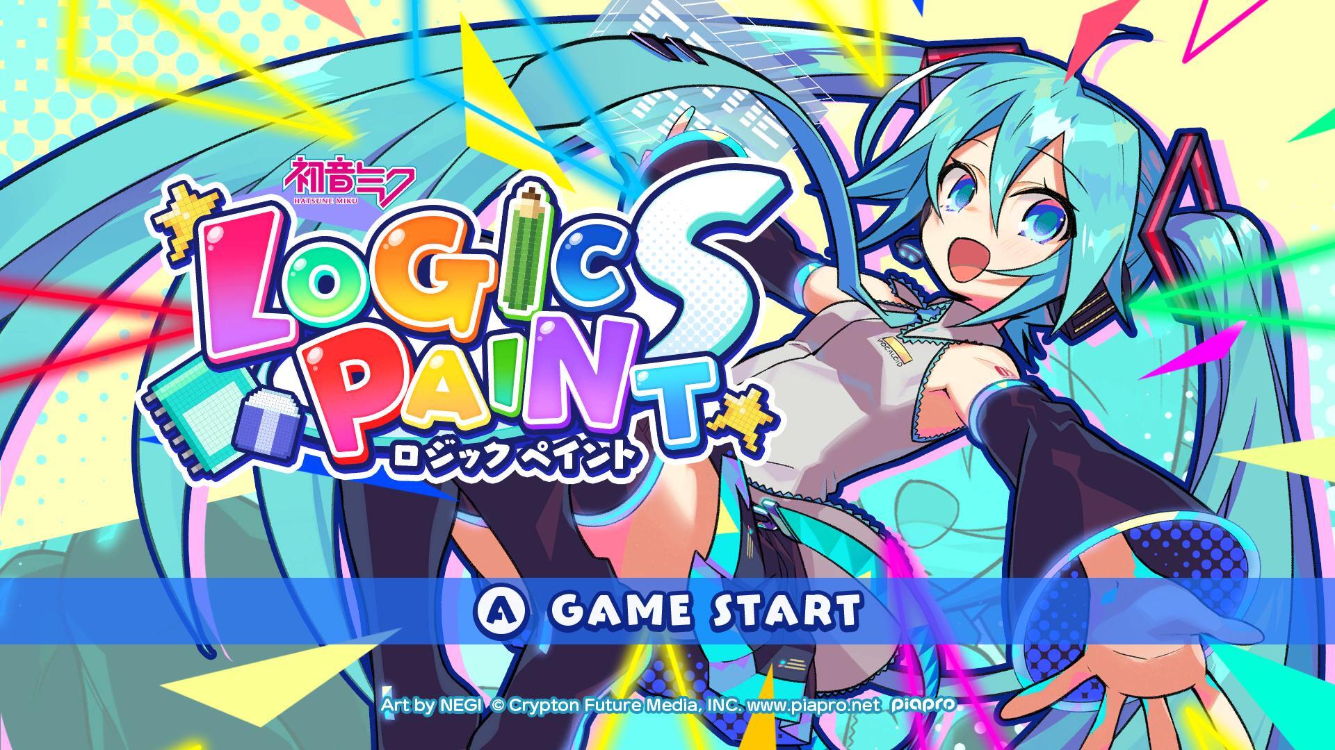 クリプトン クリプトン初のnintendo Switch パズルゲーム 初音ミク ロジックペイントs 本日配信スタート 3月31日までリリース記念セール実施中